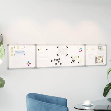 vidaXL Whiteboard magnetisch inklapbaar 200x40x1,7 cm, Verzenden