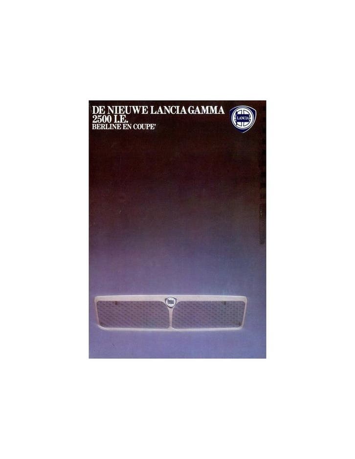 1981 LANCIA GAMMA BERLINA | COUPE BROCHURE NEDERLANDS, Livres, Autos | Brochures & Magazines, Enlèvement ou Envoi