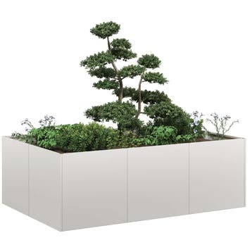 vidaXL Plantenbak 120x80x40 cm roestvrij staal, Verzenden