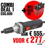 EDG.600.01 - Elektrische slijpmachine set, 220 V, 600 W, 270, Doe-het-zelf en Bouw, Ophalen of Verzenden, Nieuw
