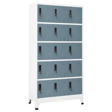 vidaXL Lockerkast 90x40x180 cm staal lichtgrijs en, Verzenden