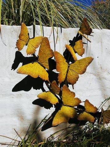 sculptuur, Butterfly wall art - 50 cm - Brons