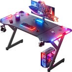 Gaming bureau - Gaming desk - Gaming tafel - 160x60 cm - Zwa, Huis en Inrichting, Bureaus, Verzenden, Nieuw