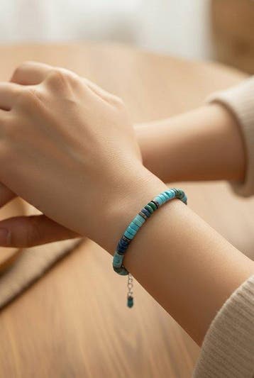Perle - Argent - Bracelet - Turquoise, chrysocolle, Collections