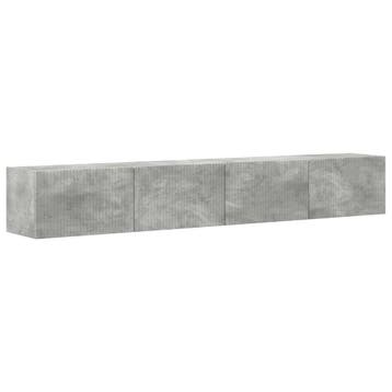 vidaXL TV Wandkast 2 st Betongrijs Bewerkt hout, Verzenden