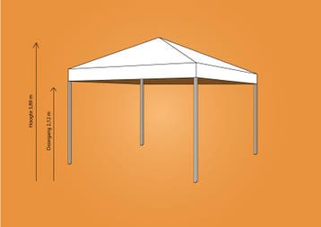 Ambisphere | Vouwtent 4x4m LICHTBLAUW Feesttent-Partytent, Nieuw, Partytent