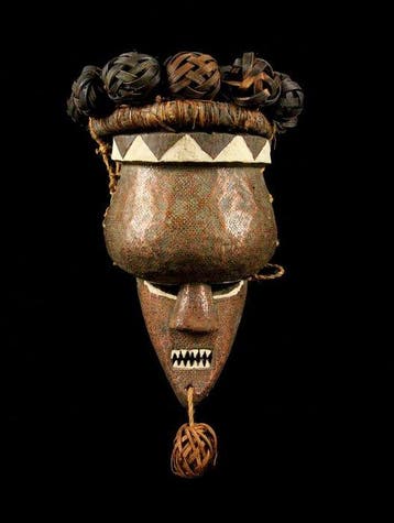 masker - Mukinka - Salampasu - DR Congo, Antiek en Kunst