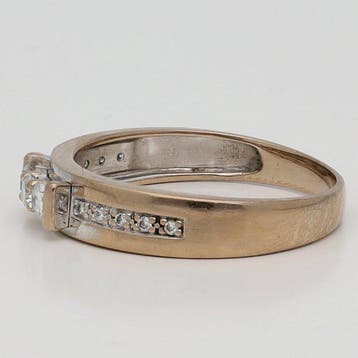 Ring - 18 karaat Witgoud, Geel goud