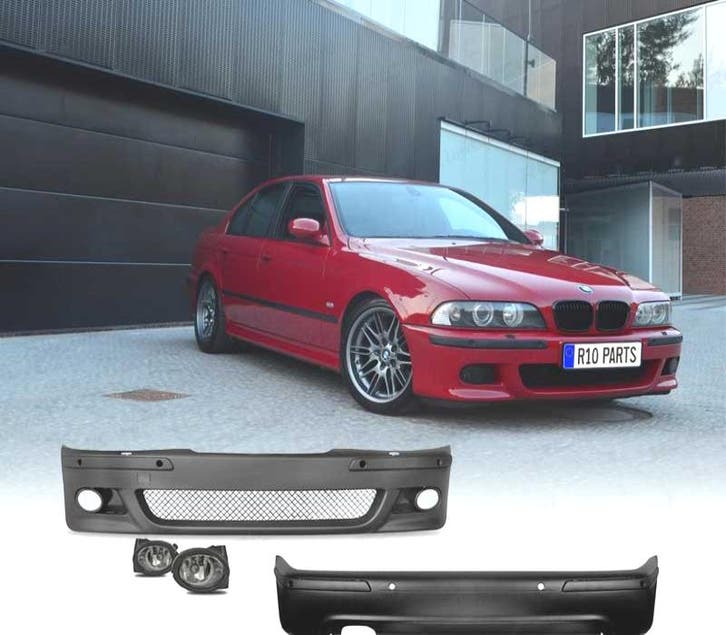 KIT PARE CHOCS BMW E39 FRONTAL + ARRIÈRE PDC LOOK M, Autos : Pièces & Accessoires, Carrosserie & Tôlerie, Envoi