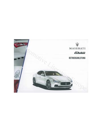2014 MASERATI GHIBLI INSTRUCTIEBOEKJE DUITS, Ophalen of Verzenden