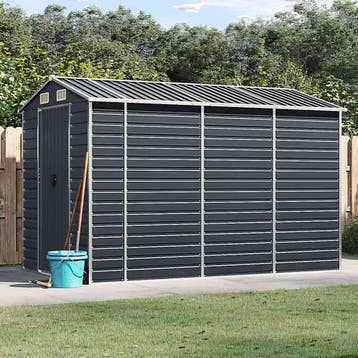 vidaXL Tuinschuur 191x300x198 cm gegalvaniseerd staal, Verzenden, Nieuw