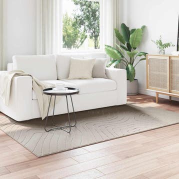 vidaXL Binnen- en buitenkleed PALMERAS Crème 200 x 140 cm, Verzenden