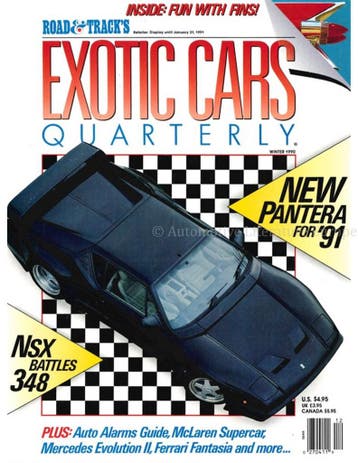 1990 ROAD AND TRACK EXOTIC CARS QUARTERLY VOL.1, NR.4, Nieuw