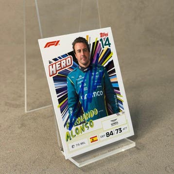 Aston Martin - Topps 58 Hero Fernando Alonso Signed -