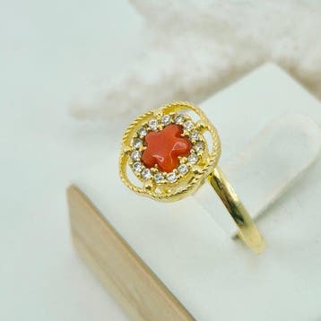 Koraal - Zilver, Verguld, Zonder reservering - Ring -
