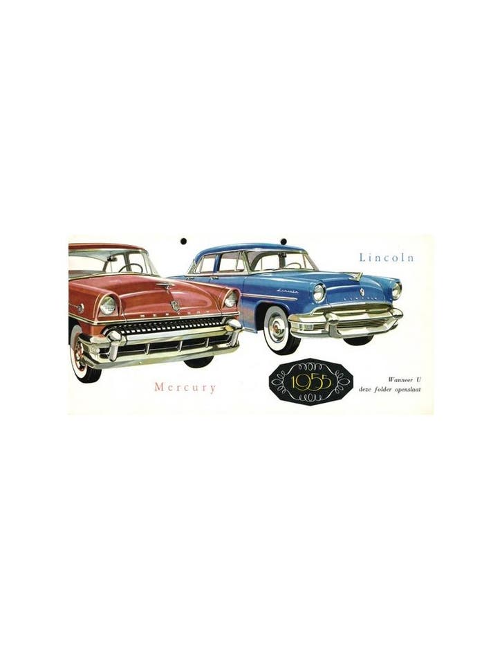 1955 MERCURY / LINCOLN BROCHURE NEDERLANDS, Boeken, Auto's | Folders en Tijdschriften, Ophalen of Verzenden
