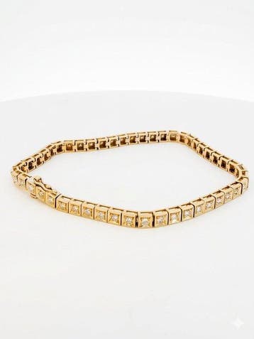 Bracelet de tennis - 14 carats Or jaune - 1.47ct. tw.