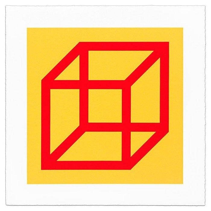 Sol Lewitt (1928-2007) - Open Cube - Yellow, Antiquités & Art, Antiquités | Autres Antiquités