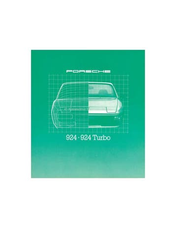 1980 PORSCHE 924 / 924 TURBO BROCHURE ENGELS (USA), Ophalen of Verzenden