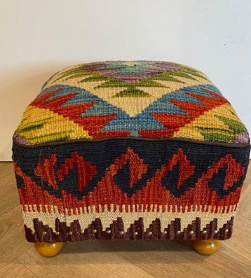 Kelim Poef (Inutilisé/Nouveau) - Kelim - 34 cm - 34 cm