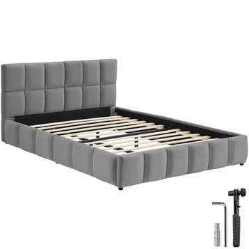 Stoffen bed Shirley met lattenbodem, draagkracht 250 kg, Verzenden, Nieuw