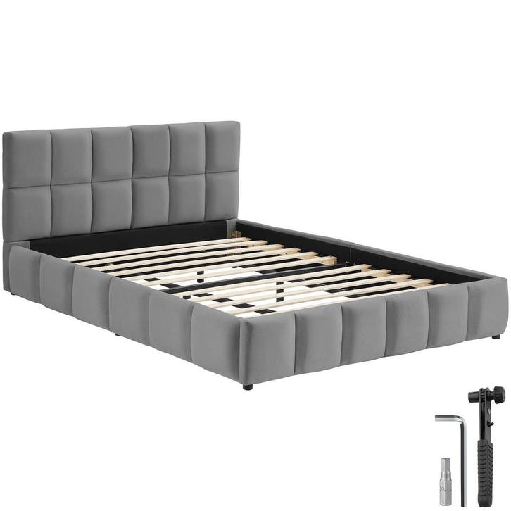 Stoffen bed Shirley met lattenbodem, draagkracht 250 kg, Electroménager, Électroménager & Équipement Autre, Envoi