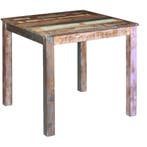 vidaXL Eettafel 80x82x76 cm massief gerecycled hout, Verzenden, Nieuw