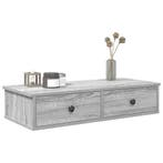 vidaXL Wandschap met lades 80x31x17 cm bewerkt hout grijs, Verzenden, Nieuw