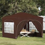 vidaXL Pop-up Feesttent 290 x 290 x 245 cm Bruin, Verzenden, Nieuw