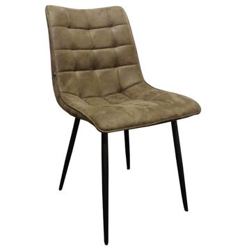 Stoel | Microvezel/Metaal | Taupe | Zwarte Poten | Indoor |, Verzenden, Nieuw in verpakking