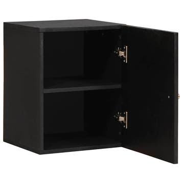 vidaXL Wandkast Zwart 38 x 33 x 48 cm Massief Mango Hout, Verzenden, Nieuw