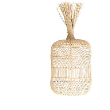 Bazar Bizar Dumpling Hang- En Vloerlamp - Naturel - M -, Verzenden, Nieuw, Overige materialen, 50 tot 75 cm