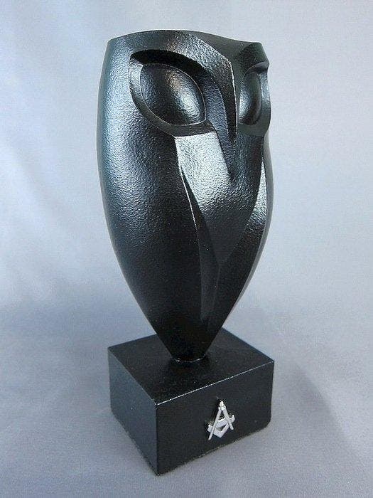 Figure - Gufo Nero Massonico - Résine, Collections, Objets militaires | Général