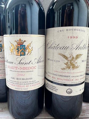 2002 Chateau Saint Ahon & 1999 Chateau Anthonic - Bordeaux -, Collections, Vins