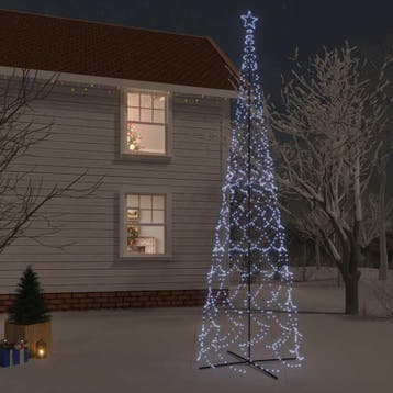 vidaXL Kegelkerstboom 3000 LEDs koudwit 230x800 cm, Verzenden, Nieuw