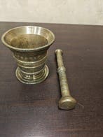 Vijzel en stamper (2) - Messing, Antiek en Kunst