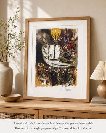 Marc Chagall (1887-1985) - Moïse et les tables de la loi, Antiek en Kunst