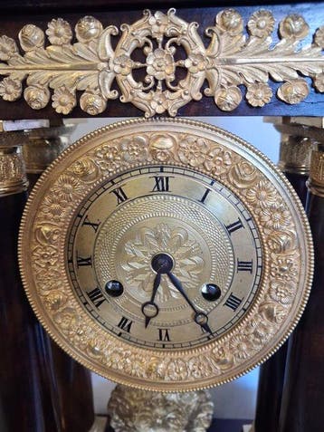 Horloge Style Empire - Acajou - 1850-1900, Antiek en Kunst