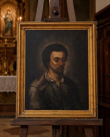 École européenne (XIX) - Saint en prière, Antiek en Kunst