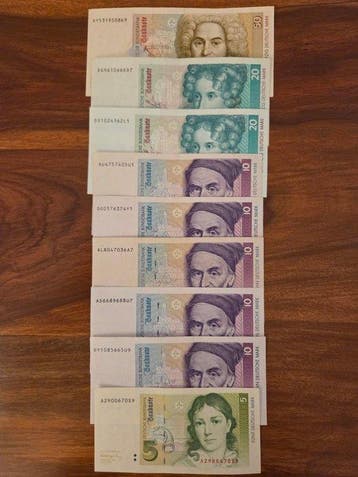 Duitsland, Bondsrepubliek. - 9 Banknotes - 1991/1997 (Zonder