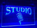 Studio microfoon neon bord lamp LED cafe verlichting reclame, Huis en Inrichting, Verzenden, Nieuw