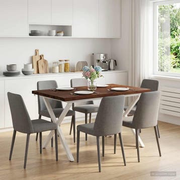 vidaXL Eettafel met levendige rand 120 x 80 x 75 cm, Verzenden