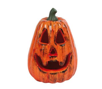 Halloween Pompoen Gezicht 20cm, Verzenden, Nieuw