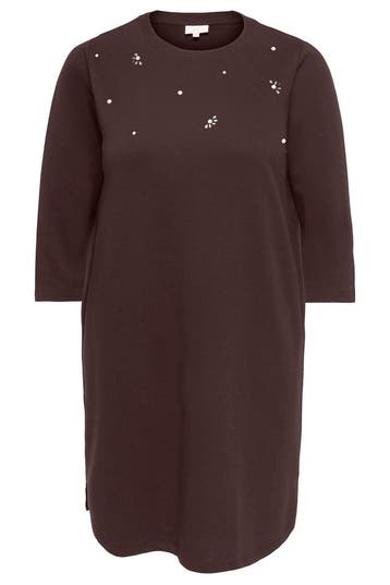 ONLY eco midi jurk 3/4 mouwenXL=54Maat 46/48 (XL) of groter, Vêtements | Femmes, Robes, Verzenden