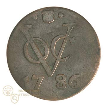 VOC - Utrecht. 1 Duit 1786 t/m 1792 (9 opeenvolgende), Postzegels en Munten
