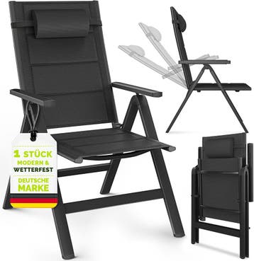 tillvex® Tuinstoel met hoge rugleuning, 1 stuk, met armleuni, Verzenden, Nieuw