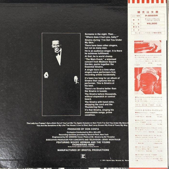 Frank Sinatra - The Main Event (Live) - LP album (op, CD & DVD, Vinyles Singles