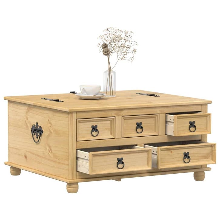 vidaXL Opbergbox Corona 90x78x45 cm massief grenenhout, Huis en Inrichting, Kasten | Overige, Nieuw, Verzenden