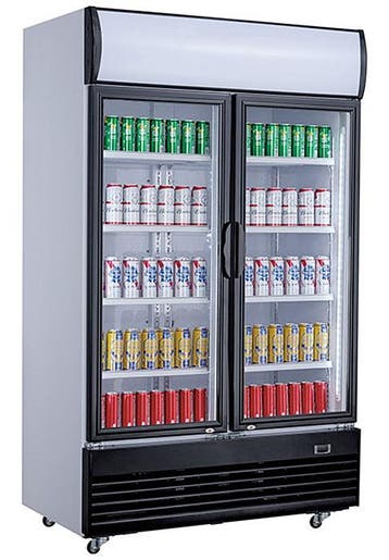 Koelkast 2 Glasdeuren 800L, Verzenden, Nieuw in verpakking, Koelen en Vriezen