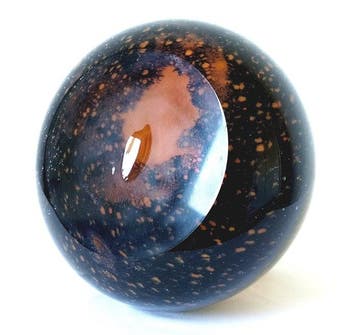 Signé - Vaas - bolvormige soliflorevaas - Glas, Antiek en Kunst